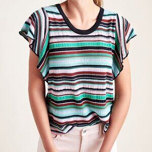 Anthropologie Palma Short Sleeve Top Size XS